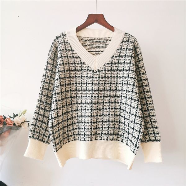 women's sweaters women pullovers winter and autumn v-neck plaid full sleeve ladies fashion female pullover w4g0, White;black
women's sweaters women pullovers winter and autumn v-neck plaid full sleeve ladies fashion female pullover w4g0, White;black