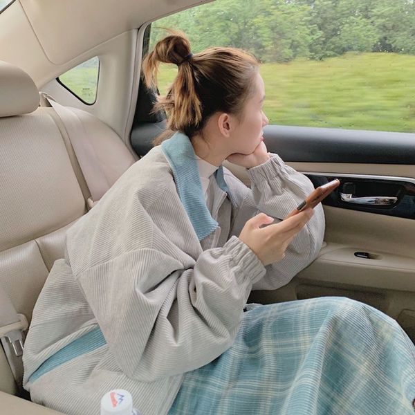 women's jackets corduroy jacket, contrast color thick casual coat, harajuku university style, spring and autumn, Black;brown
women's jackets corduroy jacket, contrast color thick casual coat, harajuku university style, spring and autumn, Black;brown