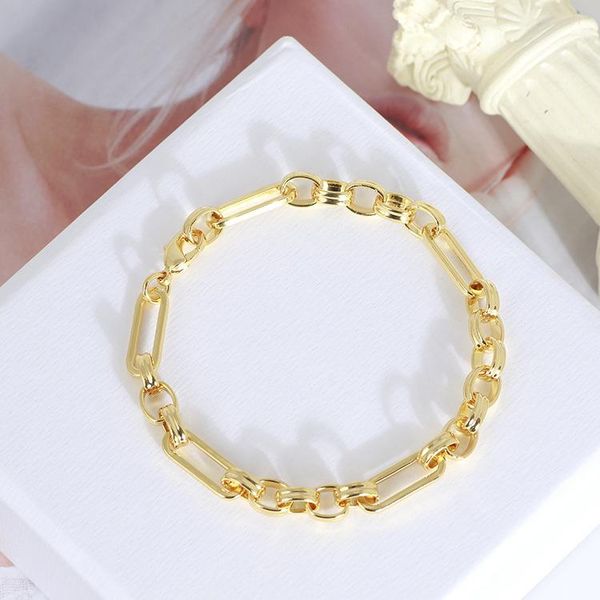 link, chain personality splicing simple metallic couple bracelet, Black
link, chain personality splicing simple metallic couple bracelet, Black