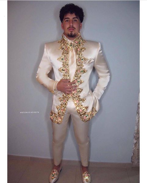 men's suits & blazers two piece (jacket+pants+belt) italian stand collar slim fit wedding for custom made embroidery relf, White;black
men's suits & blazers two piece (jacket+pants+belt) italian stand collar slim fit wedding for custom made embroidery relf, White;black