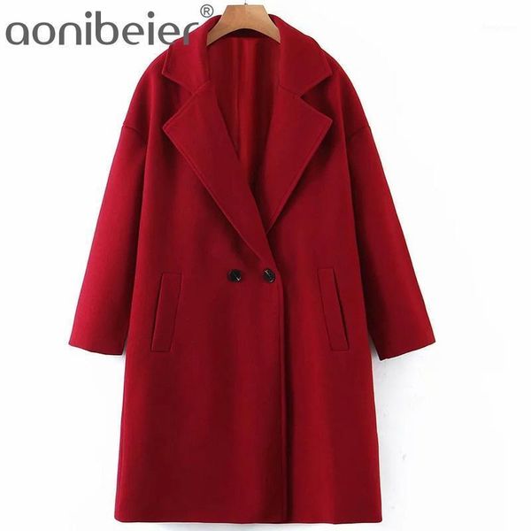 women's wool & blends aonibeier 2021 autumn winter blend drop shoulder sleeves women casual long coats notched collar two buttons femal, Black
women's wool & blends aonibeier 2021 autumn winter blend drop shoulder sleeves women casual long coats notched collar two buttons femal, Black