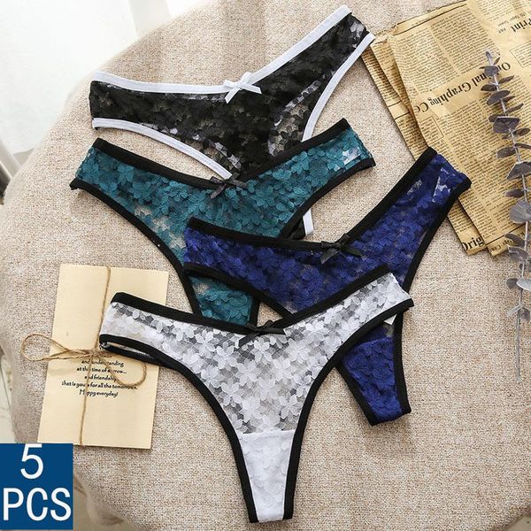 women's panties 5pcs/set thong low-waist lace intimates lingerie solid color underpants g-string underwear comfortable pant, Black;pink
women's panties 5pcs/set thong low-waist lace intimates lingerie solid color underpants g-string underwear comfortable pant, Black;pink