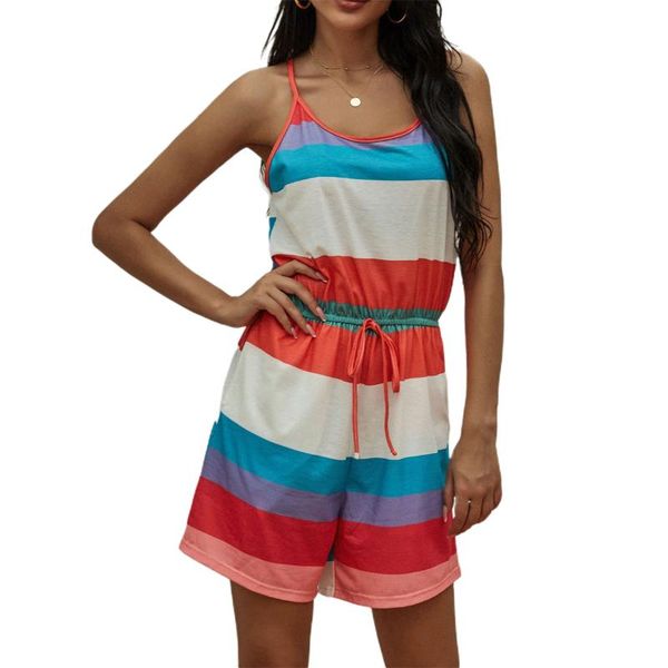 women fashion sleeveless striped jumpsuit summer casual for ladies women's jumpsuits & rompers, Black;white
women fashion sleeveless striped jumpsuit summer casual for ladies women's jumpsuits & rompers, Black;white