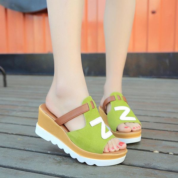 spring wedge heel platform women sandals mid-heel flip-flop and slippers high-heeled korean version, Black
spring wedge heel platform women sandals mid-heel flip-flop and slippers high-heeled korean version, Black