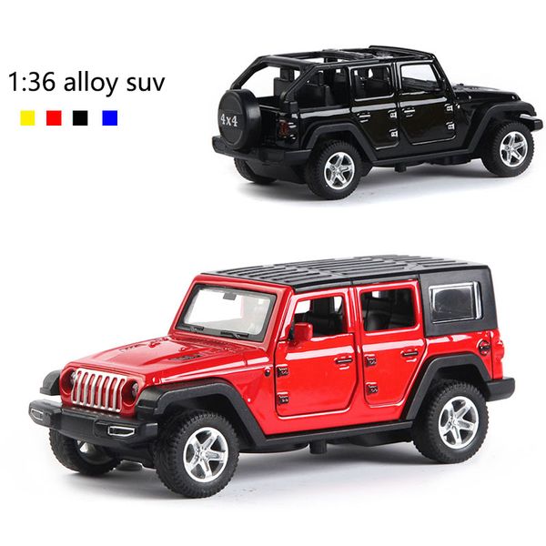 dhl 1:36 two-door jeep alloy car model boy toy metal off-road