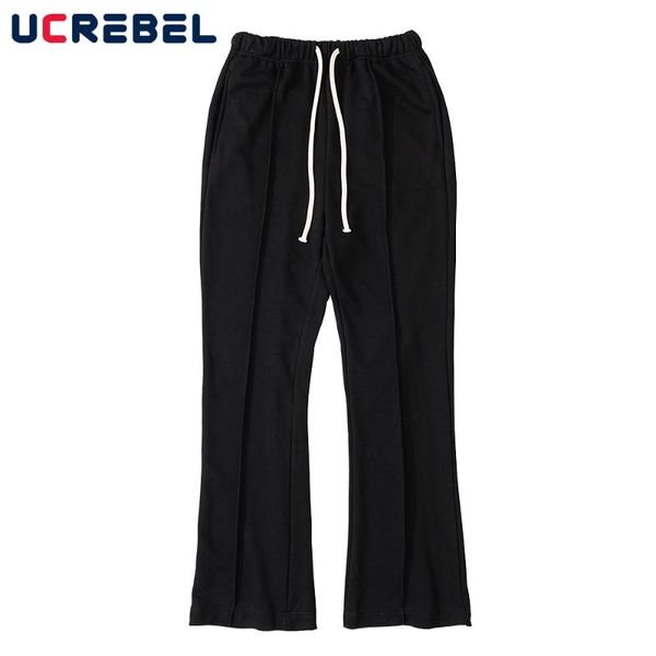 men's pants solid color flared mens simple elastic waist sweatpants streetwear loose casual trousers men, Black
men's pants solid color flared mens simple elastic waist sweatpants streetwear loose casual trousers men, Black
