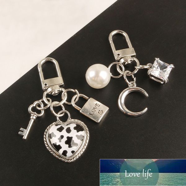 fashion korean girl love heart key lock keychain cute trinket metal pearl moon keyring accessories women charms pendant jewelry factory pric, Silver
fashion korean girl love heart key lock keychain cute trinket metal pearl moon keyring accessories women charms pendant jewelry factory pric, Silver