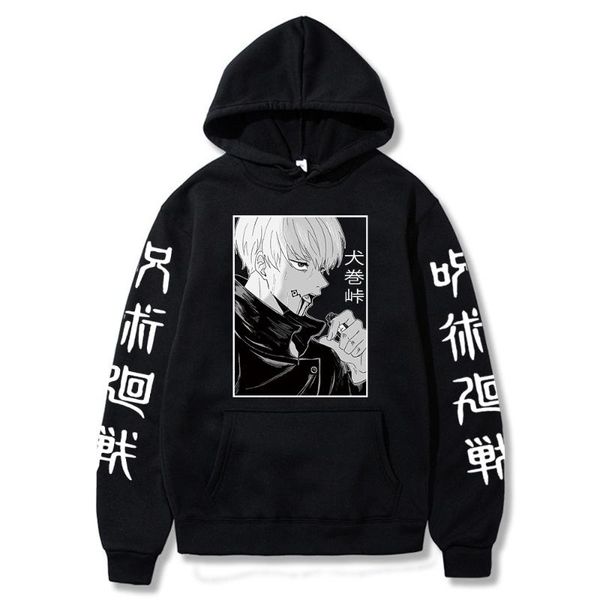 men's hoodies & sweatshirts anime jujutsu kaisen toge inumaki print harajuku streetswear long sleeve korean couple cartoon sweatshirt, Black
men's hoodies & sweatshirts anime jujutsu kaisen toge inumaki print harajuku streetswear long sleeve korean couple cartoon sweatshirt, Black
