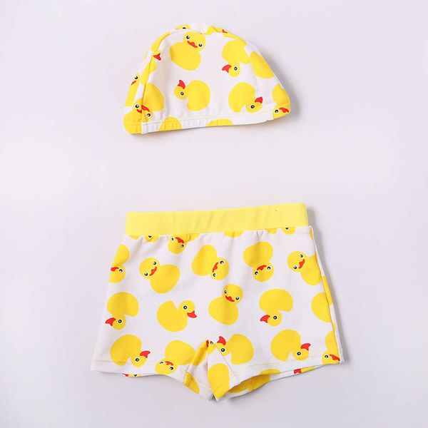 children's swimming trunks, yellow duck boy's cartoon printed swimsuit with cap, Blue
children's swimming trunks, yellow duck boy's cartoon printed swimsuit with cap, Blue