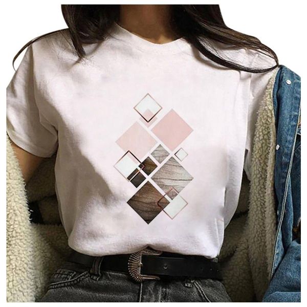 women's t-shirt geometry print t-shirts fashion casual oversized o-neck harajuku simple short sleeve ropa mujer, White
women's t-shirt geometry print t-shirts fashion casual oversized o-neck harajuku simple short sleeve ropa mujer, White