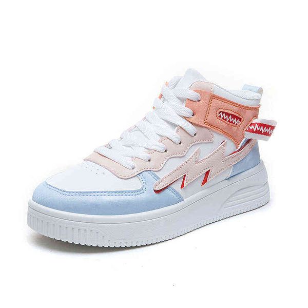 high leather small white shoes women's autumn students' versatile leisure sports korean breathable fashion board, Black;white
high leather small white shoes women's autumn students' versatile leisure sports korean breathable fashion board, Black;white