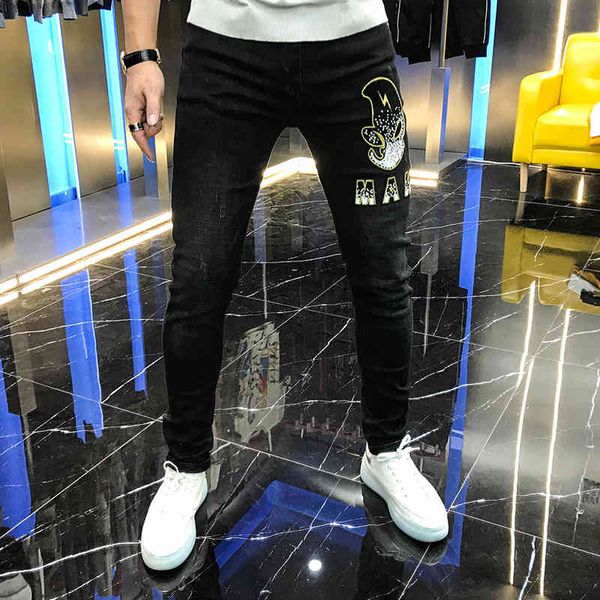 jean -fall foreign male jeans sequins elastic black beads versatile leggings simple youth pants, Blue
jean -fall foreign male jeans sequins elastic black beads versatile leggings simple youth pants, Blue