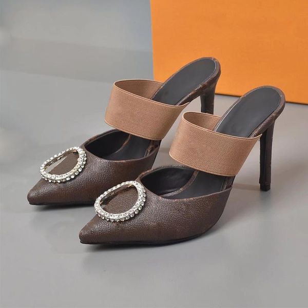 dress shoes ladies high heel slippers designer heels 2021 summer fashion diamond buckle metal leather sandals women 35-42, Black
dress shoes ladies high heel slippers designer heels 2021 summer fashion diamond buckle metal leather sandals women 35-42, Black