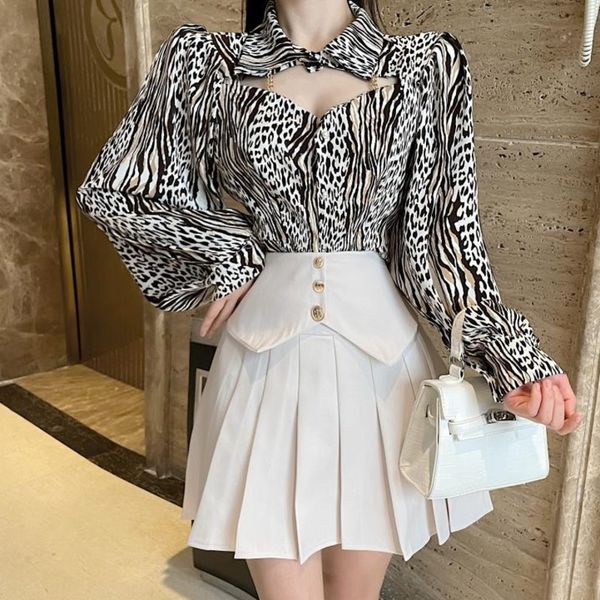 skirt korean ol 2 set women long sleeve leopard shirt blouses + high waist pleated skirts sets suits femme two piece outfits xs09, Black
skirt korean ol 2 set women long sleeve leopard shirt blouses + high waist pleated skirts sets suits femme two piece outfits xs09, Black