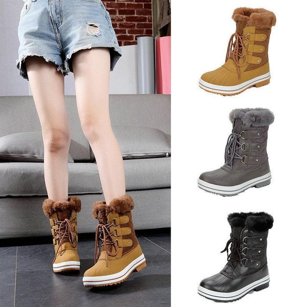 boots big size 36-42 woman snow women winter shoes fashion warm plush mid calf waterproof satr, Black
boots big size 36-42 woman snow women winter shoes fashion warm plush mid calf waterproof satr, Black