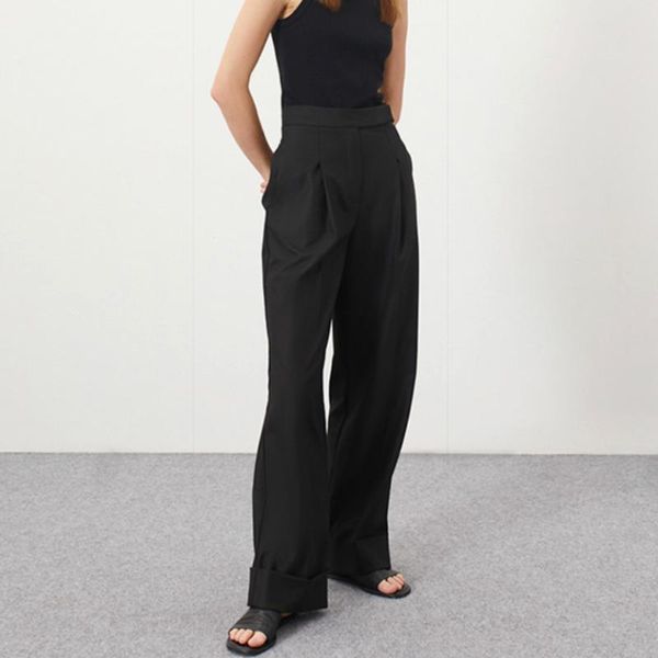 women's pants & capris black women loose trousers ladies office high waist pleated wide leg female pockets suit bottom fashion 2021, Black;white
women's pants & capris black women loose trousers ladies office high waist pleated wide leg female pockets suit bottom fashion 2021, Black;white