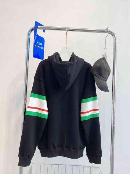2021 early autumn interlocking double printed hoodie red green strip for men and women y080403, Black
2021 early autumn interlocking double printed hoodie red green strip for men and women y080403, Black