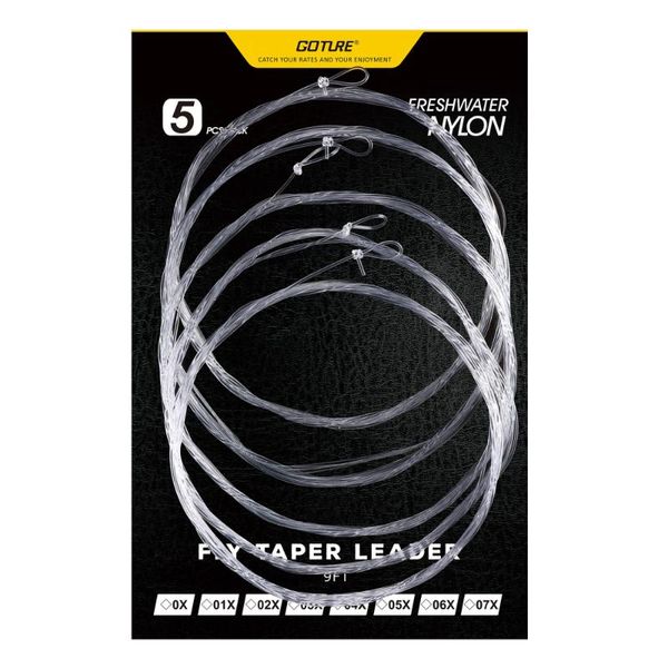 braid line goture 5pcs tapered leader fishing 9ft/2.74m 0x/1x/2x/3x/4x/5x/6x/7x with loop clear nylon
braid line goture 5pcs tapered leader fishing 9ft/2.74m 0x/1x/2x/3x/4x/5x/6x/7x with loop clear nylon