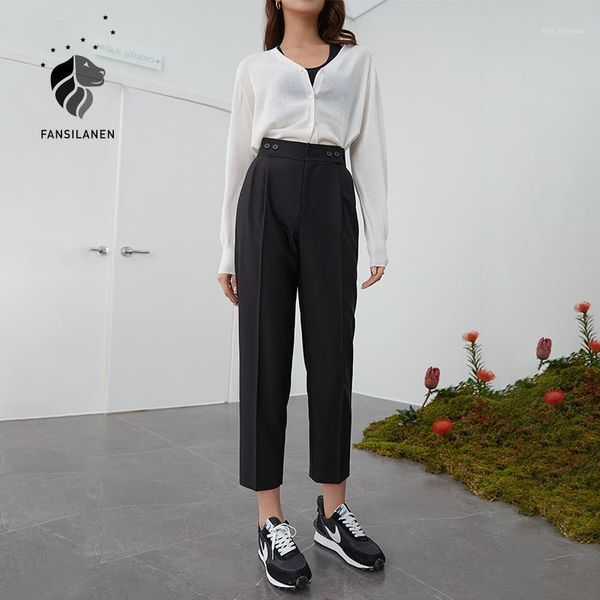 casual office lady black suit pants women elegant high waist trousers spring summer pleated straight female women's & capris, Black;white
casual office lady black suit pants women elegant high waist trousers spring summer pleated straight female women's & capris, Black;white