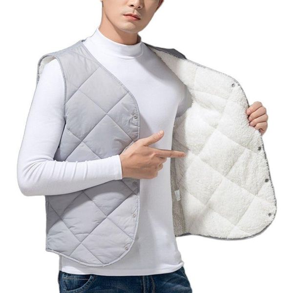 men's vests men vest sleeveless jacket autumn warm waistcoat with pockets male winter casual plus size veste homme clothing, Black;white
men's vests men vest sleeveless jacket autumn warm waistcoat with pockets male winter casual plus size veste homme clothing, Black;white