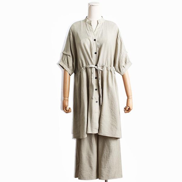 superaen 2021 stand collar high waist short-sleeved long shirt dress wide-leg pants two-pieces sets casual fashion suit women's two pie, White
superaen 2021 stand collar high waist short-sleeved long shirt dress wide-leg pants two-pieces sets casual fashion suit women's two pie, White