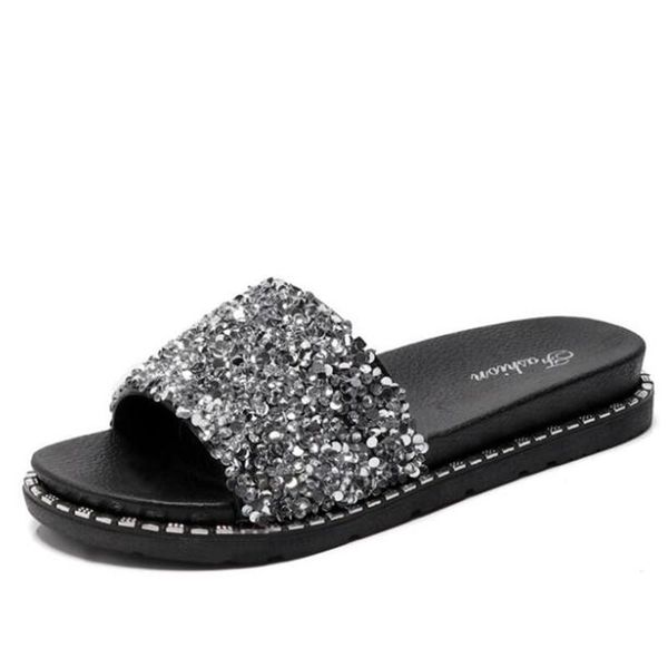 slippers women's female summer wear fashionable korean wild sequin slides ladies platform flip flops 2021 beach woman shoes, Black
slippers women's female summer wear fashionable korean wild sequin slides ladies platform flip flops 2021 beach woman shoes, Black