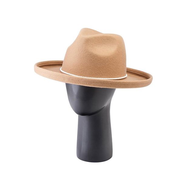 wide brim hats niche design women's clothing 2021 autumn winter fashion leisure lace up decoration exquisite wool jazz hat outdoor fedo, Blue;gray
wide brim hats niche design women's clothing 2021 autumn winter fashion leisure lace up decoration exquisite wool jazz hat outdoor fedo, Blue;gray