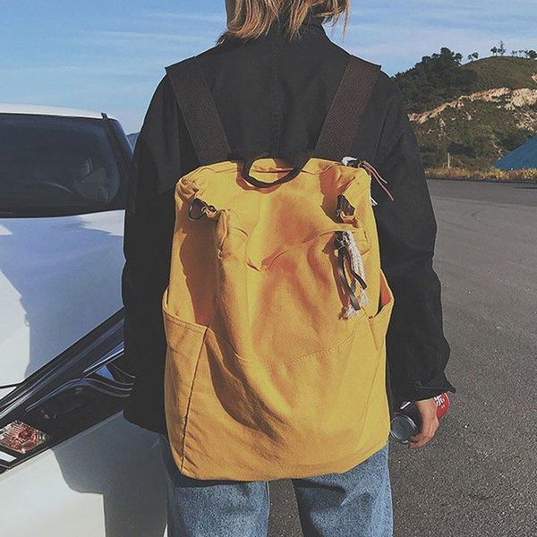backpack college style literature and art sweet girl student schoolbag versatile simple solid color large capacity
backpack college style literature and art sweet girl student schoolbag versatile simple solid color large capacity