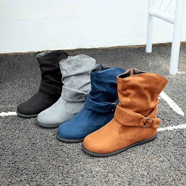 boots 2021 winter lace-up mid-tube fashion suede heightening warm women snow woman slip-on size 43, Black
boots 2021 winter lace-up mid-tube fashion suede heightening warm women snow woman slip-on size 43, Black