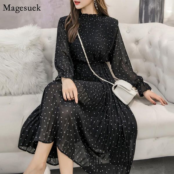 casual dresses vintage black women dress summer 2021 elegant long sleeve pleated polka dot chiffon woman vestidos 3670, Black;gray
casual dresses vintage black women dress summer 2021 elegant long sleeve pleated polka dot chiffon woman vestidos 3670, Black;gray