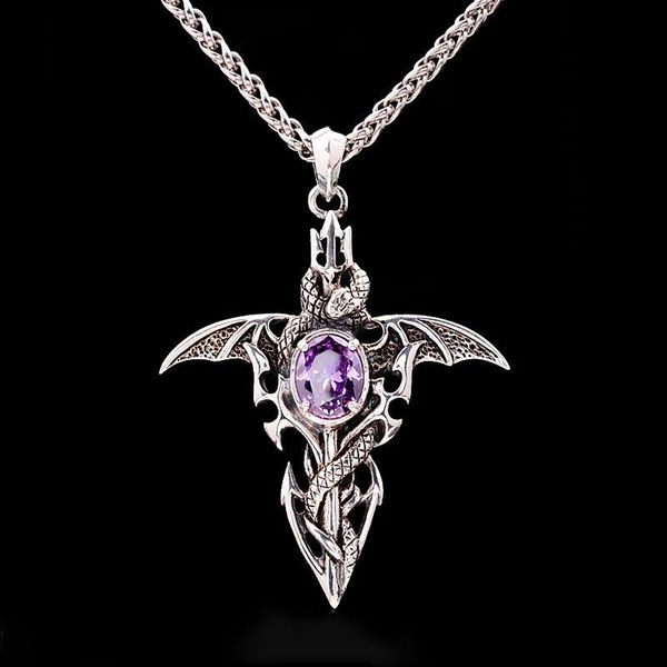 chains silver inlaid amethyst oval geometric necklace pendant men's and women's retro exquisite luxury personality punk style jewe
chains silver inlaid amethyst oval geometric necklace pendant men's and women's retro exquisite luxury personality punk style jewe