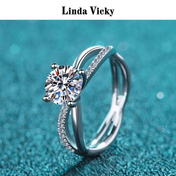 cluster rings linda vicky 925 sterling silver ring 2021 pass diamond test girl precious jewelry perfect cutting 1ct vvs moissanite women, Golden;silver
cluster rings linda vicky 925 sterling silver ring 2021 pass diamond test girl precious jewelry perfect cutting 1ct vvs moissanite women, Golden;silver