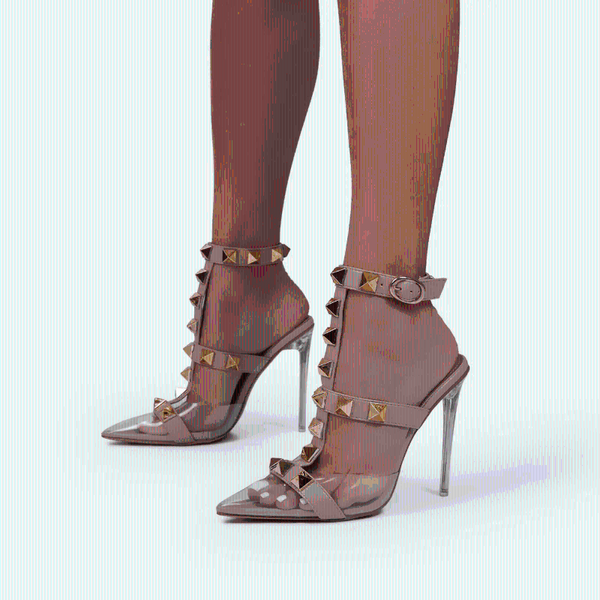dress shoes 2021 women's crystal stiletto high heel sandals fashionable pointed rivet transparent buckle nightclub party, Black
dress shoes 2021 women's crystal stiletto high heel sandals fashionable pointed rivet transparent buckle nightclub party, Black