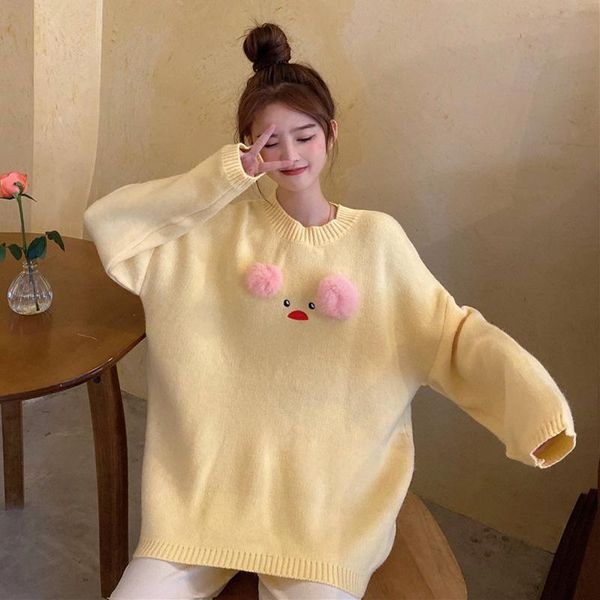 women's sweaters day fastens melting lovely sweater female loose han edition fund pink yellow cartoon gets of cover head, White;black
women's sweaters day fastens melting lovely sweater female loose han edition fund pink yellow cartoon gets of cover head, White;black