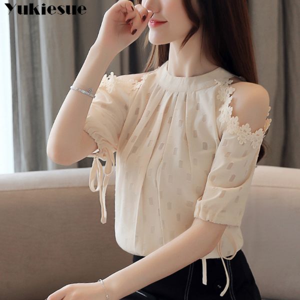 off shoulder short sleeve lace women's shirt blouse women blusas womens and blouses chiffon shirts ladie's plus size 210518, White
off shoulder short sleeve lace women's shirt blouse women blusas womens and blouses chiffon shirts ladie's plus size 210518, White