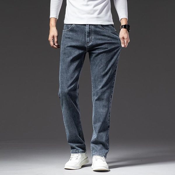 men's jeans 2021 sulee autumn men business casual straight-leg elasticity denim pants male brand trousers, Blue
men's jeans 2021 sulee autumn men business casual straight-leg elasticity denim pants male brand trousers, Blue