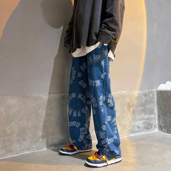 men's jeans young men couple students summer denim blue jacquard print handsome loose casual straight pants
men's jeans young men couple students summer denim blue jacquard print handsome loose casual straight pants