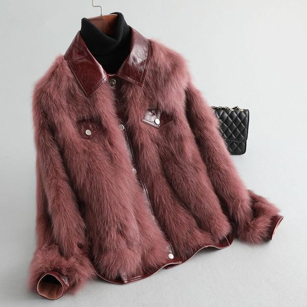 women's fur & faux real jacket 100% coat women clothes 2021 autumn winter korean vintage warm thick manteau femm yy1673, Black
women's fur & faux real jacket 100% coat women clothes 2021 autumn winter korean vintage warm thick manteau femm yy1673, Black