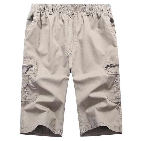 men's shorts long men cargo secure pocket zipper bermuda male knee length elastic waist loose cotton summer mens breeches 3/4 pant, White;black
men's shorts long men cargo secure pocket zipper bermuda male knee length elastic waist loose cotton summer mens breeches 3/4 pant, White;black