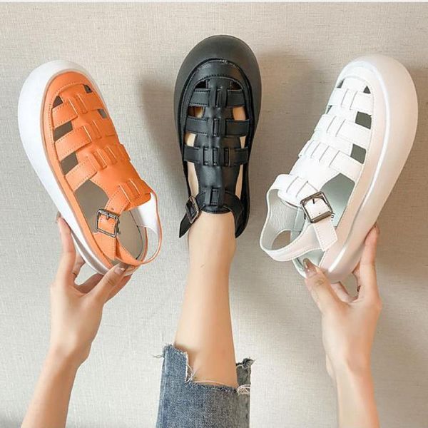 sandals 2021 summer knitting women fashion retro thick soled hollow outs roman shoes flat platform solid ladies, Black
sandals 2021 summer knitting women fashion retro thick soled hollow outs roman shoes flat platform solid ladies, Black