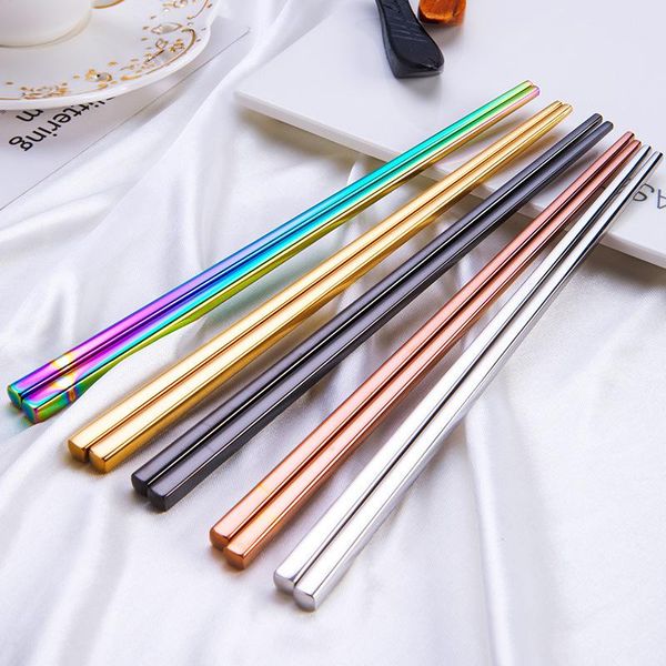chopsticks 1 pair stainless steel chinese 23cm non-slip reusable metal chopstick for sushi sticks tableware kitchen tool
chopsticks 1 pair stainless steel chinese 23cm non-slip reusable metal chopstick for sushi sticks tableware kitchen tool