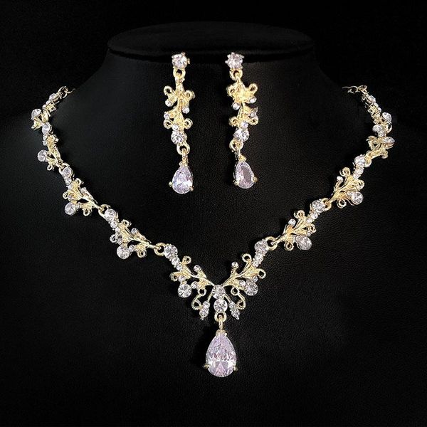 earrings & necklace luxury wedding zircon earring jewelry set handmade water drop shaped women bride xh, Silver
earrings & necklace luxury wedding zircon earring jewelry set handmade water drop shaped women bride xh, Silver
