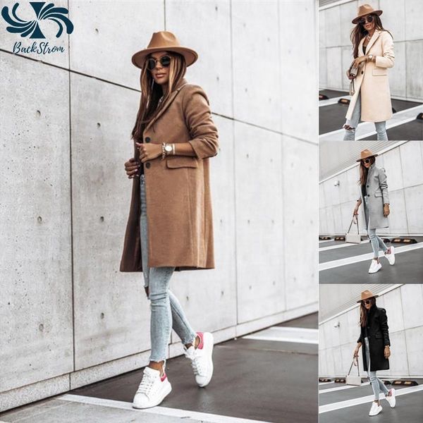 women's wool & blends backstrom women woolen coats autumn and winter simple long-sleeved button jackets female korean fashion lapel sli, Black
women's wool & blends backstrom women woolen coats autumn and winter simple long-sleeved button jackets female korean fashion lapel sli, Black