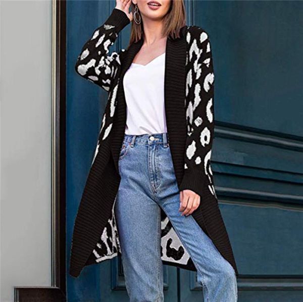 women's jackets women autumn winter long sleeve pocket outwear overcoat coats ladies casual leopard print knit cardigan sweater sueter, Black;brown
women's jackets women autumn winter long sleeve pocket outwear overcoat coats ladies casual leopard print knit cardigan sweater sueter, Black;brown
