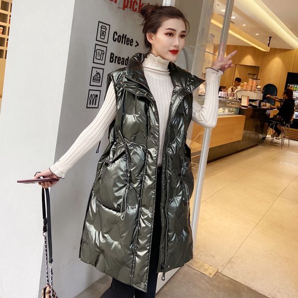 women's parkas down ladies jacket waterproof and wash bright face waistcoat medium long stand collar vest thickened slim fit waist larg, Black
women's parkas down ladies jacket waterproof and wash bright face waistcoat medium long stand collar vest thickened slim fit waist larg, Black