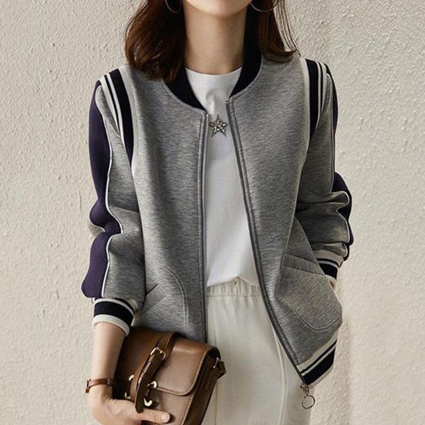 women's jackets cardigan jacket 2021 autumn winter fashion contrast color stitching loose versatile thin baseball, Black;brown
women's jackets cardigan jacket 2021 autumn winter fashion contrast color stitching loose versatile thin baseball, Black;brown