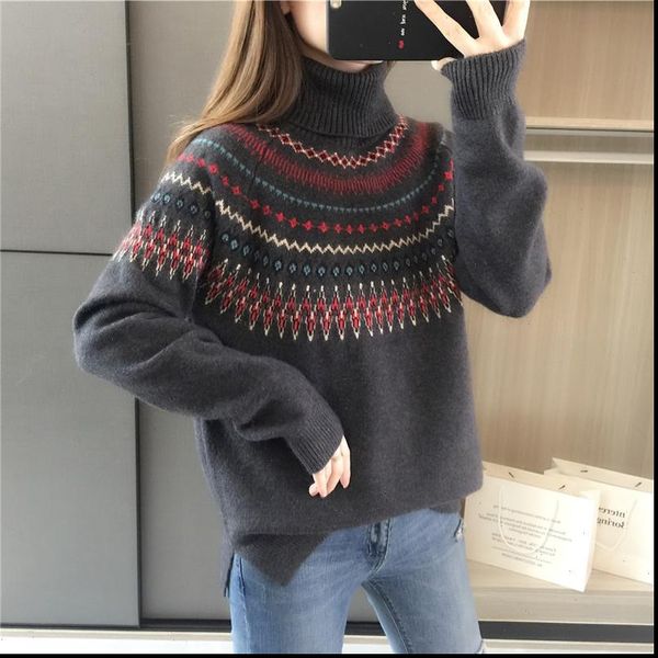 vintage geometric womens sweater turtleneck women winter autumn chic high neck pullovers elegant lady thicken warm jumper knitwear, White;black
vintage geometric womens sweater turtleneck women winter autumn chic high neck pullovers elegant lady thicken warm jumper knitwear, White;black