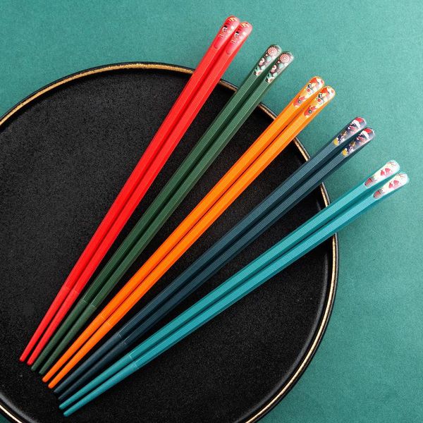chopsticks zollor 5 pair mixed color alloy pointed non-slip tableware reusable sticks sushi hashi baguette
chopsticks zollor 5 pair mixed color alloy pointed non-slip tableware reusable sticks sushi hashi baguette