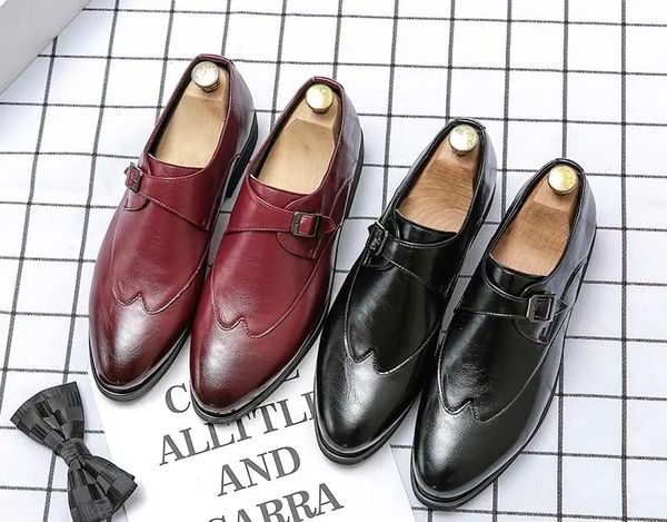 dress shoes men's shoes trend of high-end fashion pure handcrafted plutonium formal casual business side buckle monk ks045 ttkk, Black
dress shoes men's shoes trend of high-end fashion pure handcrafted plutonium formal casual business side buckle monk ks045 ttkk, Black