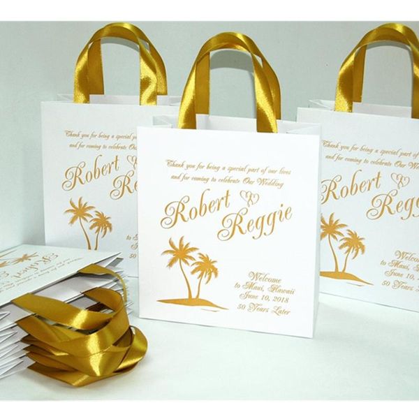 gift wrap personalized gold wedding welcome bags with satin ribbon and your names beach favor tropic gifts favors
gift wrap personalized gold wedding welcome bags with satin ribbon and your names beach favor tropic gifts favors